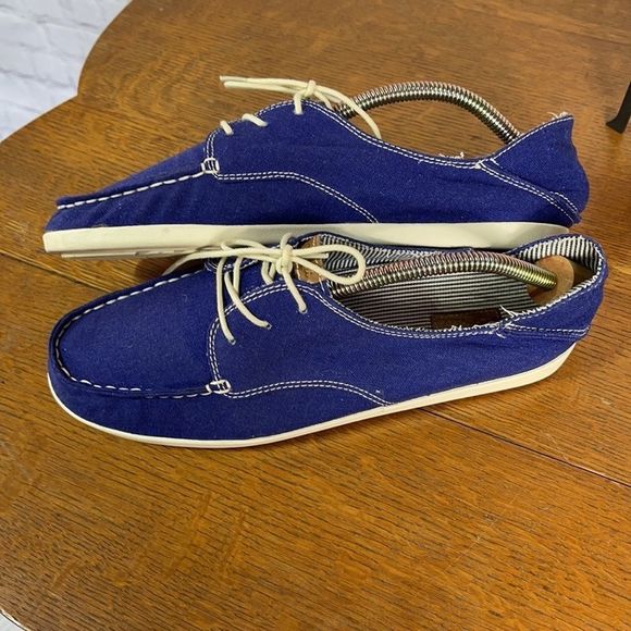 Olukai Helbuna Distressed Blue Canvas Loafers sneakers SIZE 9 - Picture 4 of 10